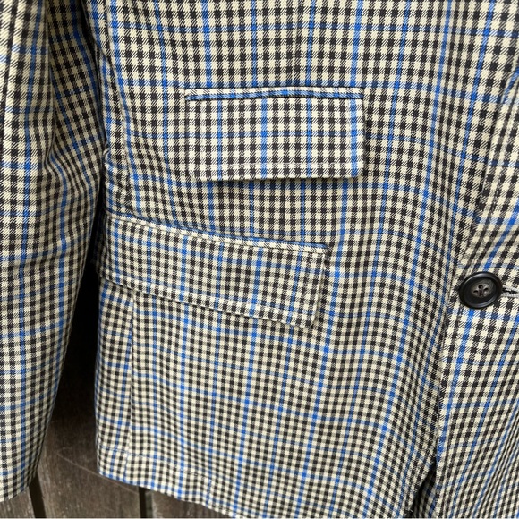 J. Peterman Company Men’s Cotton Checkered Plaid Sports Coat Blazer NWOT Sz 38 - Picture 9 of 16